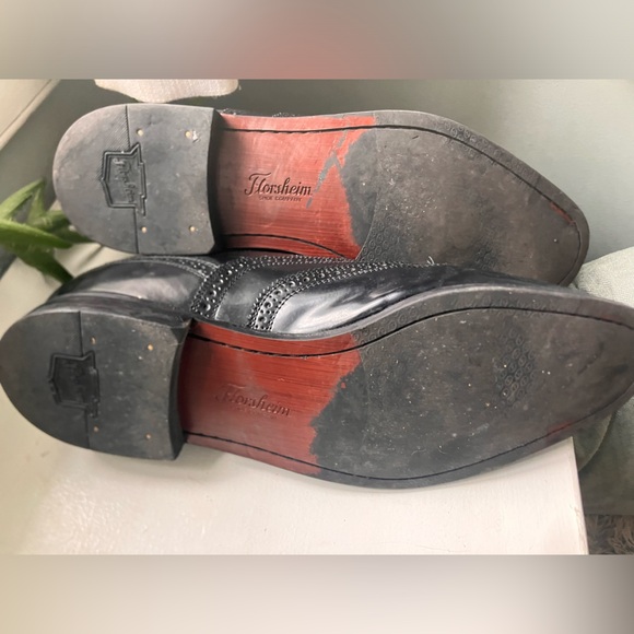 Florsheim Lexington Wingtip Oxford Black Leather size 13 Men’s - Picture 4 of 6